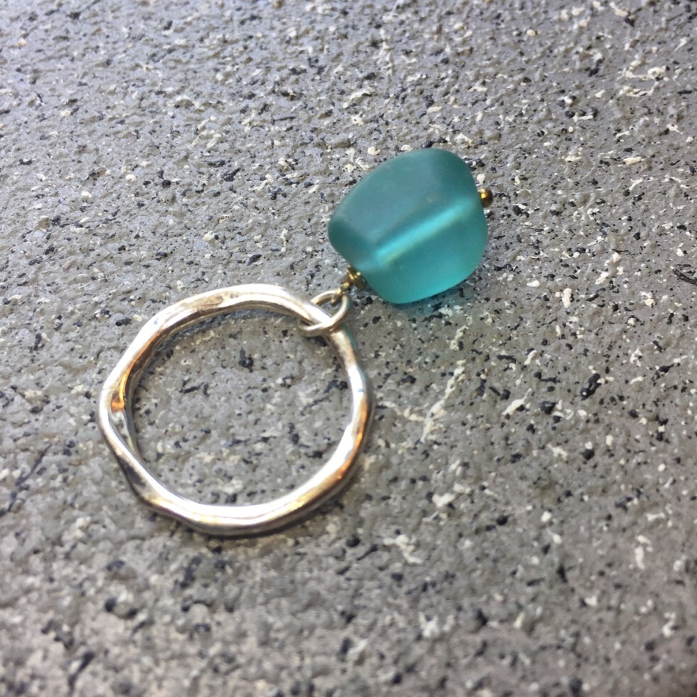 Fairy Frost Stone Silver Swing Ring